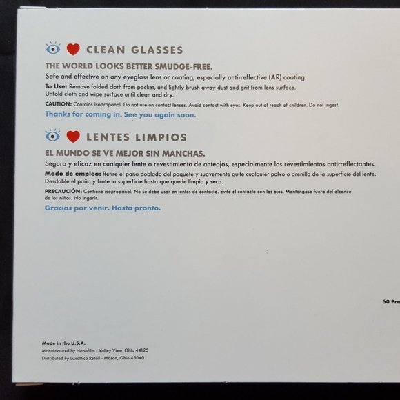 LensCrafters LENS WIPES - (3x) 60 Packs - Crafters Cleaner, camera, phone - Picture 4 of 7